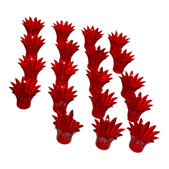 Christmas Tree Light Reflectors Red Plastic Light Covers for Holiday Tree - Picture 6 of 11